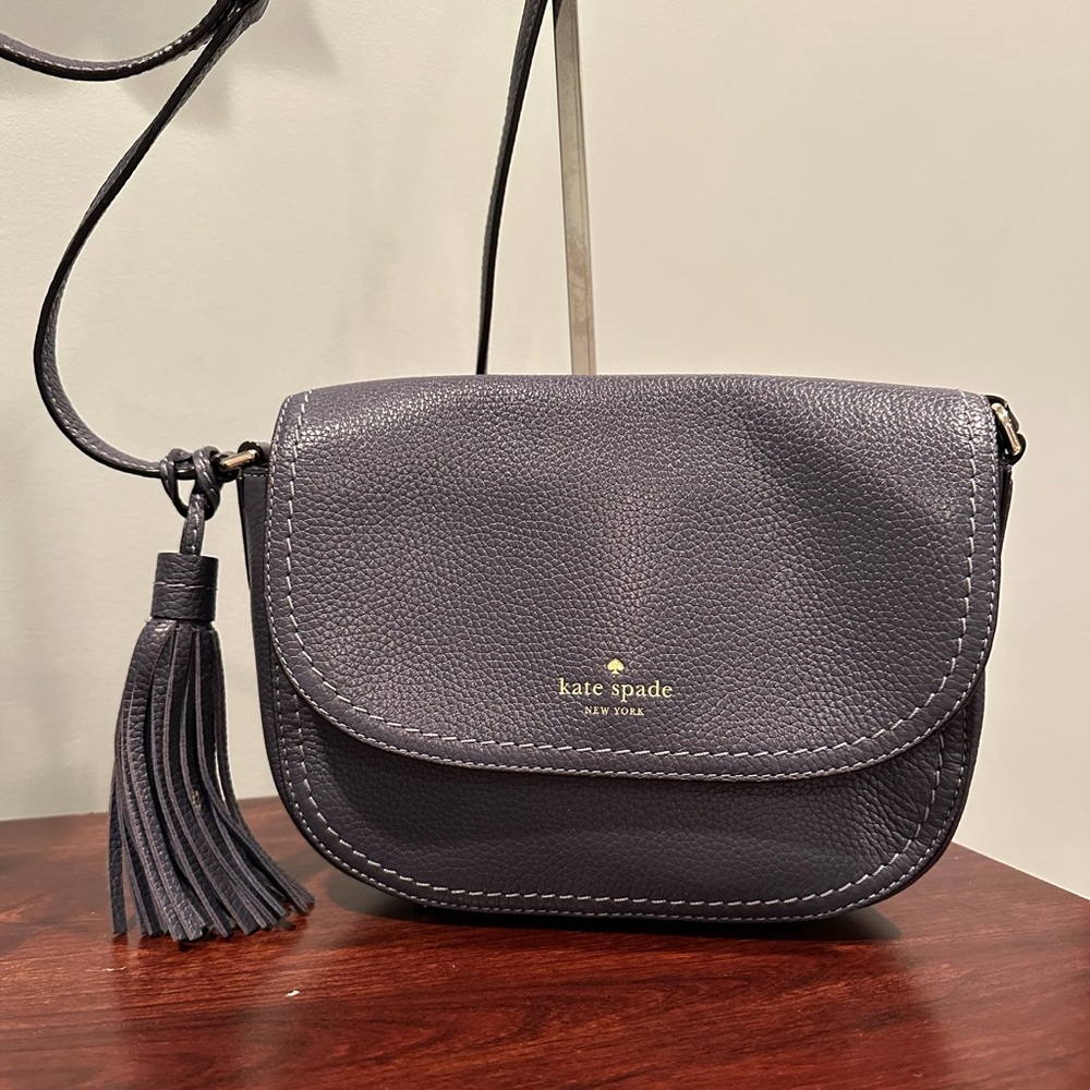 Kate Spade Navy Crossbody Bag with Dust Bag and Tassel